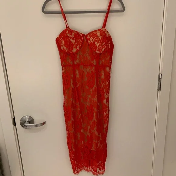 Forever 21 | Dresses | Never Worn Forever 2 Red Lace Midi Dress | Poshmark
